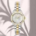 Γυναικείο Ρολόι Boss Sage Aqua 1502848 με Δίχρωμο Μπρασελέ & Ασημί Καντράν