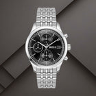 Ανδρικό Ρολόι Boss Stratus 1514328 με Ασημί Μπρασελέ & Μαύρο Καντράν