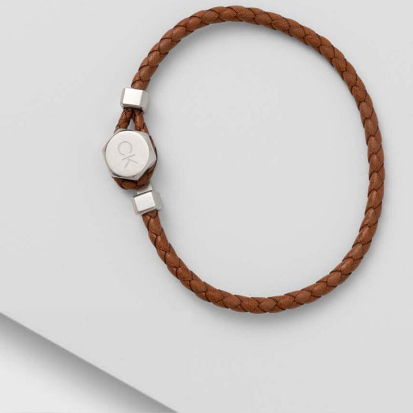 Βραχιόλι Calvin Klein 35000261 Δερμάτινο Καφέ