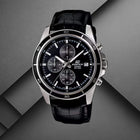Ρολόι Casio Edifice EFR-526L-1AVUEF Χρονογράφος με Μαύρο Δερμάτινο Λουράκι