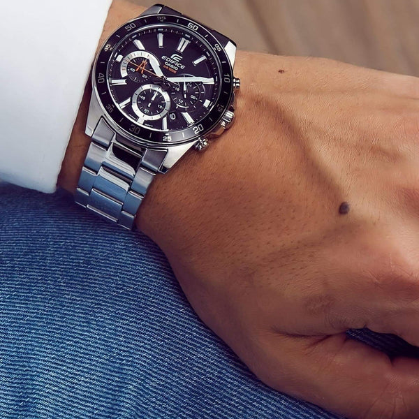 Ρολόι Χρονογράφος Casio Edifice EFV-600D-2AVUEF Με Ασημί Μπρασελέ