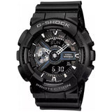 Καταδυτικό ρολόι χρονογράφος Casio G-Shock GA-110-1BER με μαύρο καουτσούκ λουράκ, μαύρο καντράν και στεγανότητα 20ATM-200Μ.