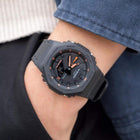 Ρολόι Χρονογράφος Casio G-Shock GA-2100-1A4ER Με Μαύρο Καουτσούκ Λουράκι