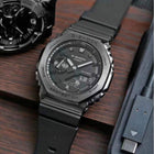 Ρολόι Χρονογράφος Casio G-Shock GM-2100BB-1AER Με Μαύρο Καουτσούκ Λουράκι
