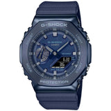 Ρολόι χρονογράφος Casio G-Shock GM-2100N-2AER με μπλε καουτσούκ λουράκι, μπλε καντράν μεγέθους 44.4mm anadigi κατάλληλο για καταδύσεις.