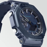 Ρολόι χρονογράφος Casio G-Shock GM-2100N-2AER με μπλε καουτσούκ λουράκι, μπλε καντράν μεγέθους 44.4mm anadigi κατάλληλο για καταδύσεις.