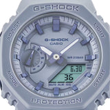 Ρολόι χρονογράφος Casio G-Shock GMA-S2100BA-2A1ER που συνδυάζει γαλάζιο λουράκι από καουτσούκ και γαλάζιο καντράν διαμέτρου 42.9mm.