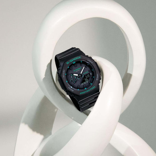 Ρολόι Casio G-Shock GMA-S2100GA-1AER Με Μαύρο Καουτσούκ Λουράκι