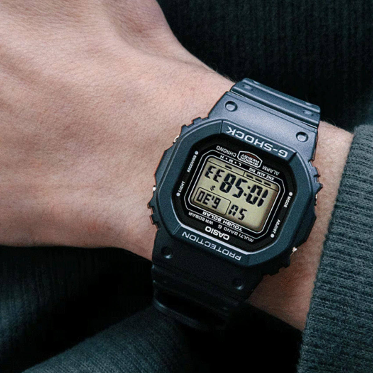 Ρολόι Casio G-Shock GW-5000U-1ER Solar Με Μαύρο Καουτσούκ Λουράκι