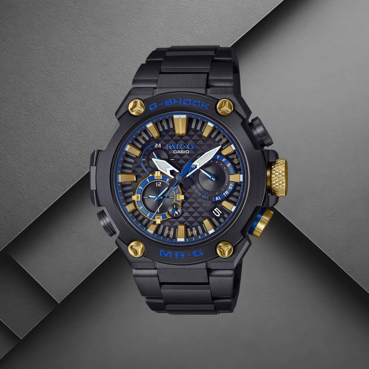 Ανδρικό ρολόι Casio G-Shock MR-G MRG-B2000B-1ADR με μπρασελέ από τιτάνιο και μαύρο καντράν