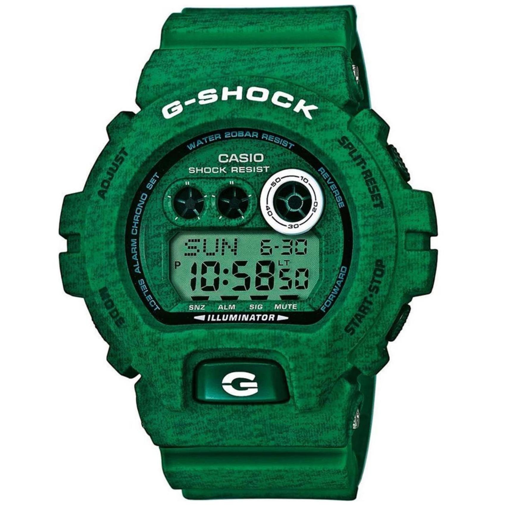 Καταδυτικό ρολόι χρονογράφος Casio G-Shock GD-X6900HT-3ER με πράσινο λουράκι, πράσινο καντράν και στεγανότητα 20ATM-200Μ.