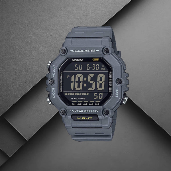 Ρολόι Casio Standard AE-1600H-8BVEF με Γκρι Λουράκι