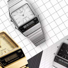 Τετράγωνο Ρολόι Casio Vintage AQ-800E-7AEF Με Ασημί Μπρασελέ
