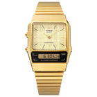 Ρολόι Τετράγωνο Casio Vintage AQ-800EG-9AEF Με Χρυσό Μπρασελέ