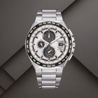 Ρολόι Citizen Eco-Drive Radio Controlled AT8238-84A με Ασημί Μπρασελέ