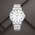 Ανδρικό Ρολόι Citizen BI5070-57A Με Ασημί Μπρασελέ & Λευκό Καντράν