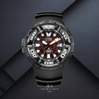 Ρολόι Citizen Promaster Professional Diver 300 BJ8059-03Z Ecozilla Με Μαύρο Λουράκι &  Κόκκινο Καντράν