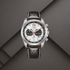 Ρολόι Citizen Eco-Drive CA4640-09A με Μαύρο Δερμάτινο Λουράκι και Λευκό Καντράν