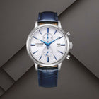 Ρολόι Citizen Eco-Drive CA7069-16A με Μπλε Δερμάτινο Λουράκι και Λευκό Καντράν