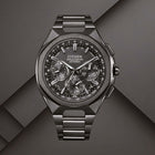 Ρολόι Citizen Attesa CC4105-69E Eco-Drive Satellite Wave GPS με Γκρι Μπρασελέ Τιτανίου