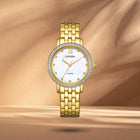 Γυναικείο Ρολόι Citizen Elegance EL3102-50D με Χρυσό Μπρασελέ & Λευκό Καντράν