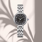 Γυναικείο Ρολόι Citizen L EM0990-81E με Ασημί Μπρασελέ & Μαύρο Καντράν