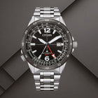 Αυτόματο Ρολόι Citizen Promaster Mechanical GMT NB6046-59E με Ασημί Μπρασελέ