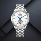 Αυτόματο Ρολόι Citizen NH9131-73A Με Ασημί Μπρασελέ & Λευκό Skeleton Καντράν