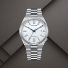 Αυτόματο Ρολόι Citizen Tsuyosa NJ0159-86A Με Ασημί Μπρασελέ & Λευκό Καντράν