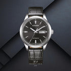 Αυτόματο Ρολόι Citizen NY4058-01EE με Μαύρο Δερμάτινο Λουράκι & Μαύρο Καντράν