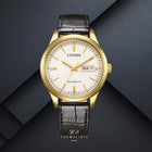 Αυτόματο Ρολόι Citizen NY4059-09AE με Καφέ Δερμάτινο Λουράκι & Λευκό Καντράν