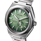 Ρολόι Citizen Super Titanium Zenshin 60 NK5020-58X με Ασημί Μπρασελέ & Πράσινο Καντράν