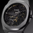 Ρολόι D1 Milano Black Dlc Ultra Thin D1-UTBJ31 Οκτάγωνο Με Μαύρο Μπρασελέ
