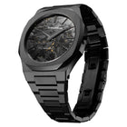 Ρολόι D1 Milano Black Dlc Ultra Thin D1-UTBJ31 Οκτάγωνο Με Μαύρο Μπρασελέ