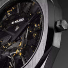 Ρολόι D1 Milano Black Dlc Ultra Thin D1-UTBJ31 Οκτάγωνο Με Μαύρο Μπρασελέ