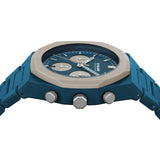 Ρολόι D1 Milano Blue Blast D1-PHBJ06 χρονογράφος με μπλε ατσάλινο μπρασελέ και μπλε καντράν 40.5mm με οκτάγωνο σχήμα.
