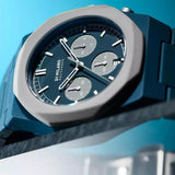 Ρολόι D1 Milano Blue Blast D1-PHBJ06 χρονογράφος με μπλε ατσάλινο μπρασελέ και μπλε καντράν 40.5mm με οκτάγωνο σχήμα.