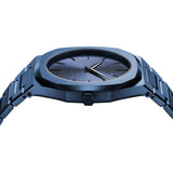 Αντρικό ρολόι D1 Milano Ultra Thin Midnight D1-UTBJ21 με μπλε ατσάλινο μπρασελέ και μπλε καντράν 40mm με οκτάγωνο σχήμα.