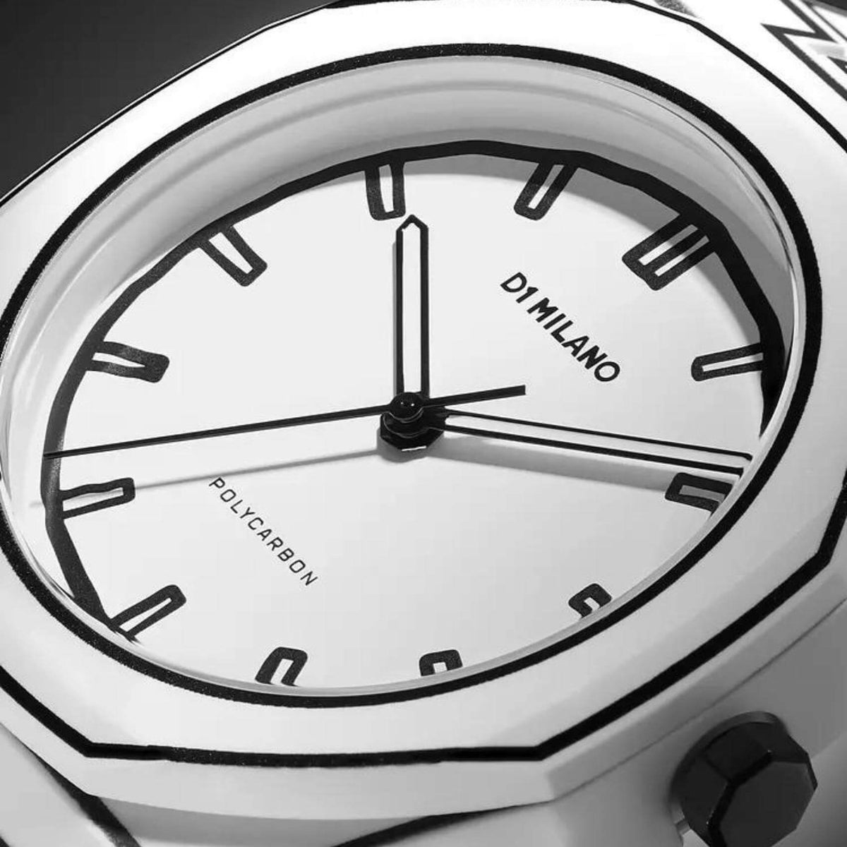 Ρολόι D1 Milano White Sketch D1-PCBJ34 με άσπρο ατσάλινο μπρασελέ και άσπρο καντράν 40.5mm με οκτάγωνο σχήμα.