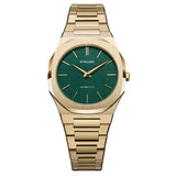 Ρολόι D1 Milano Ultra Thin Emerald D1-UTBL18 Με Χρυσό Μπρασελέ