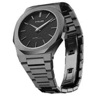 Ρολόι D1 Milano Ultra Thin D1-UTBJ15 Gun Metal Με Ανθρακί Μπρασελέ