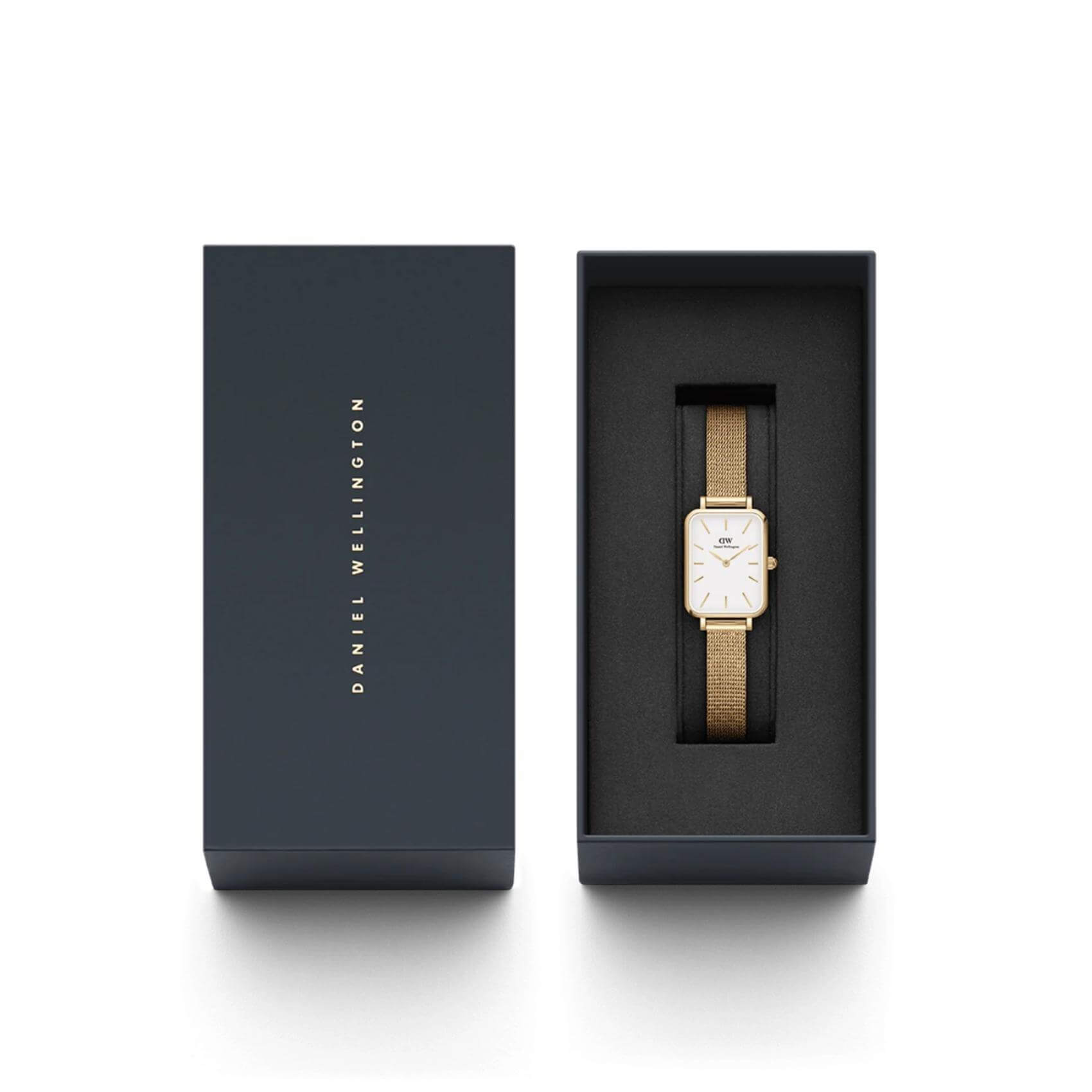Συσκευασία ρολογιού Daniel Wellington Quadro Evergold DW00100556.