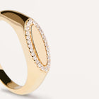Δαχτυλίδι PDPAOLA Essentials Lace Stamp Gold AN01-629-14 Οκτάγωνο Σε Χρυσό Χρώμα