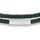 Βραχιόλι Calvin Klein 35100018 Διπλό Δερμάτινο Πράσινο