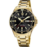Ρολόι Festina Diver F20479/4 Αυτόματο Με Χρυσό Μπρασελέ & Μαύρο Στεφάνι
