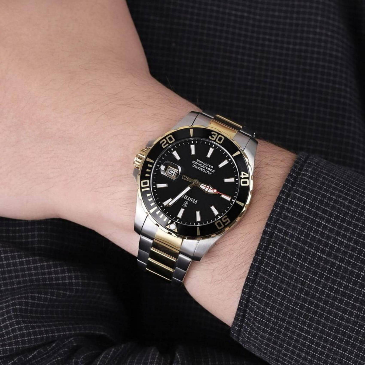 Αυτόματο Καταδυτικό  Ρολόι Festina Diver F20532/2 Με Δίχρωμο Μπρασελέ