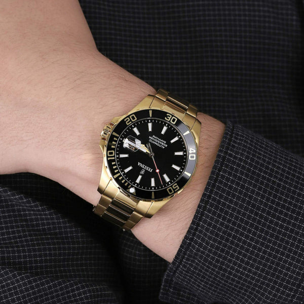 Καταδυτικό Ρολόι Festina Diver F20533/2 Αυτόματο Με Χρυσό Μπρασελέ