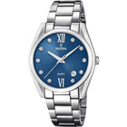 Ρολόι Festina Boyfriend F16790/C Με Ασημί Μπρασελέ & Μπλε Καντράν