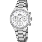 Γυναικείο Ρολόι Festina Boyfriend F20401/1 Με Ασημί Μπρασελέ & Ζιργκόν