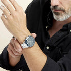 Ρολόι Festina Ceramic F20575/2 Χρονογράφος Με Ασημί Μπρασελέ & Μπλε Καντράν F20575/2